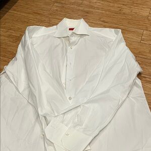 Isaia Crisp White Dress Shirt